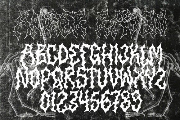 Anger Raven: A Brutal Blackletter Display Font