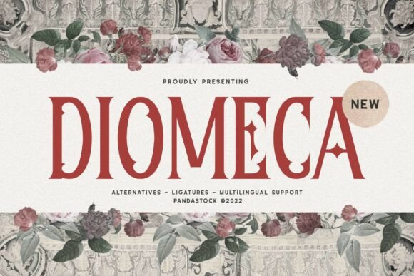 Diomeca: A Romantic Gothic Serif Font for Editors