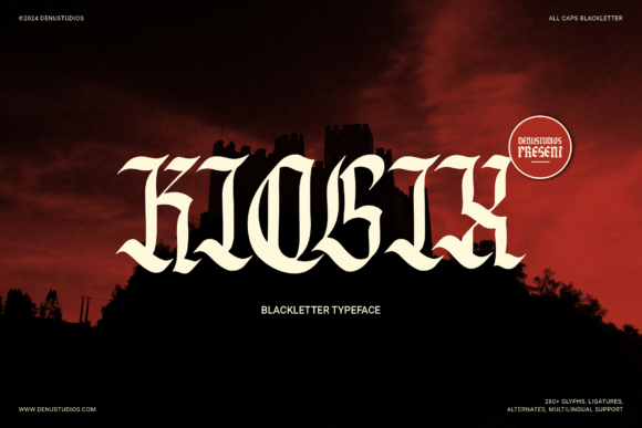 Kiosix: A Bold Blackletter Typeface for Makers