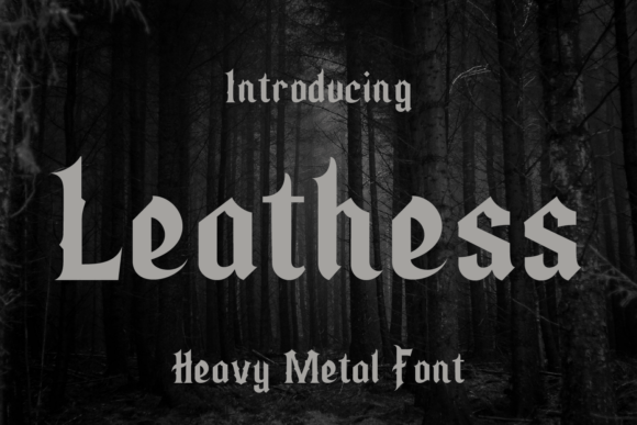 Leathess: A Metal Brutalist Font for Bold Web Design