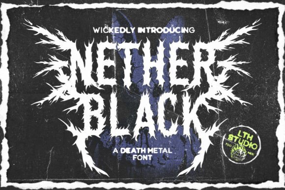 Nether Black: A Raw Death Metal Typeface for Bold Branding