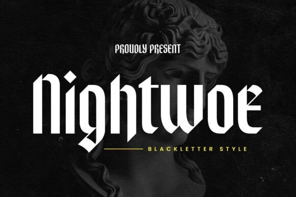 Nightwoe Font: Modern Blackletter for Crafters