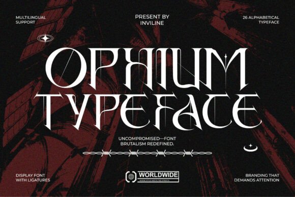 Ophium: A Brutalist Blackletter for Bold Branding