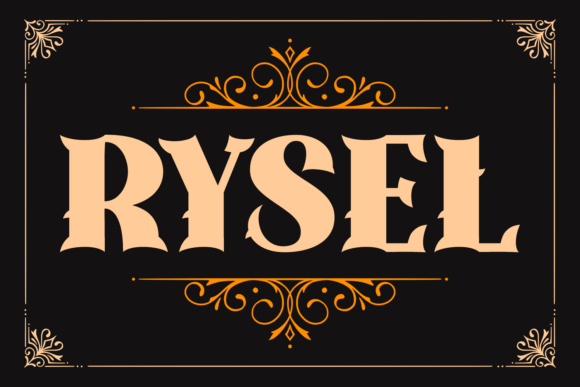 Rysel: A Bold Blackletter Font for Vintage Branding