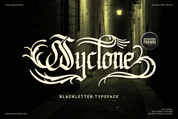 Syclone: A Bold Blackletter Typeface for Modern Brands
