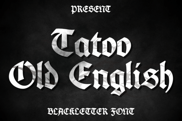 Tattoo Old English Font for Small Business Branding