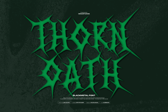 Thorn Oath: A Blackletter Font for Bold Editorial