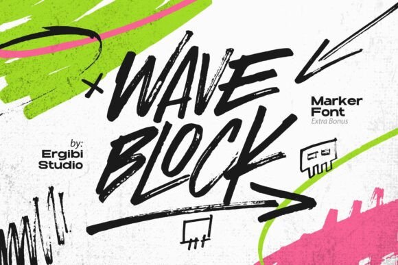Wave Block Typeface for Bold Web Design